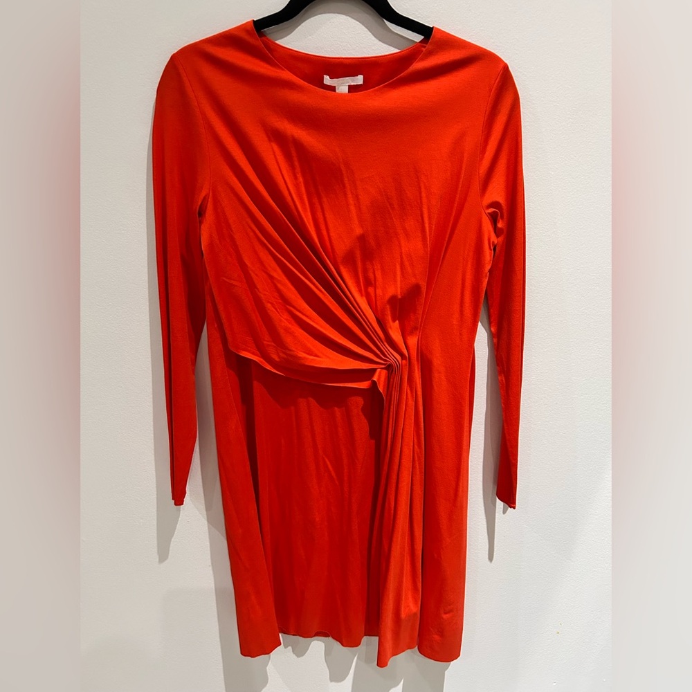 COS Women’s Twist-Front Long Sleeve Dress- 100% Cotton- size S